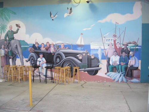 cruise ship terminal mural