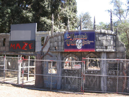 future entrance to the haunted trail