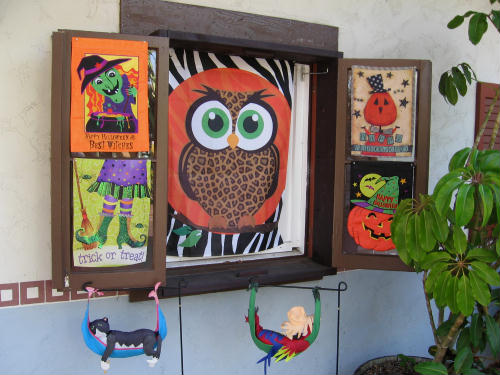 halloween art on display at seaport village