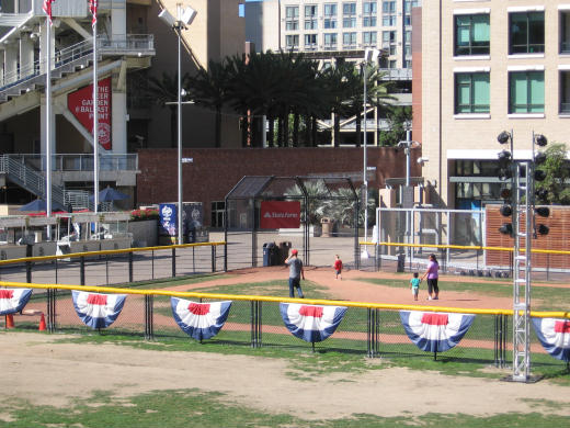 small kids baseball field at petco park