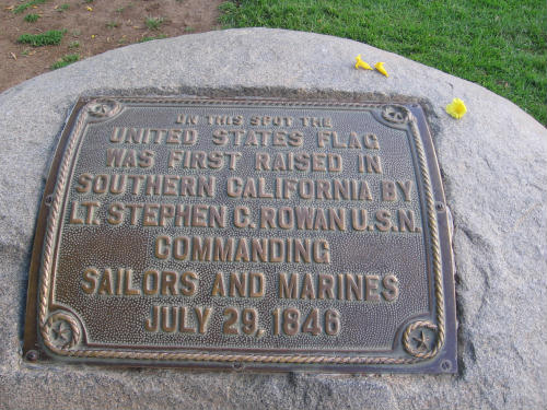 united states flag raised in southern california