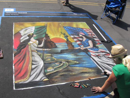 amazing little italy festa chalk art