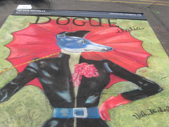 dogue italia colorful chalk art at festa