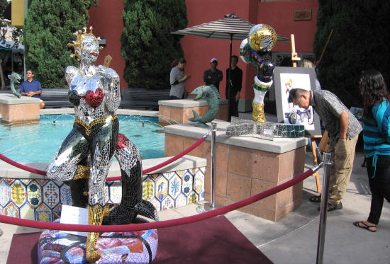 festa artwork around little italy fountain