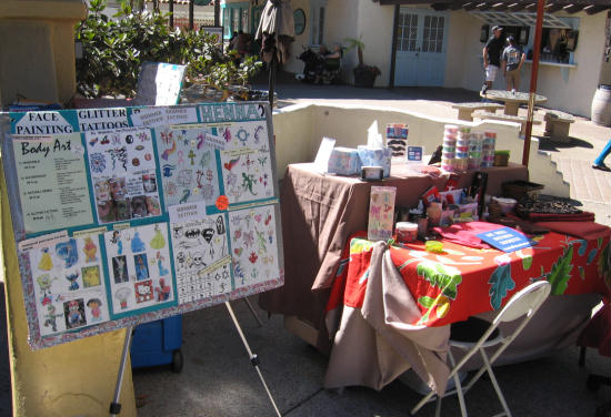 henna tattoo body art at seaport village