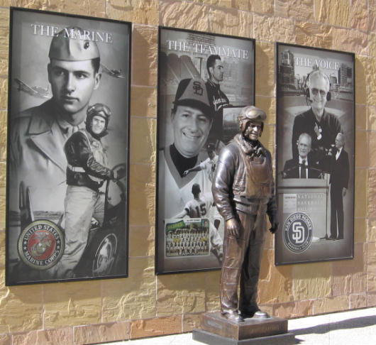 jerry coleman statue at petco park
