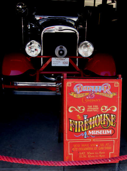 sign at the firehouse museum in little italy