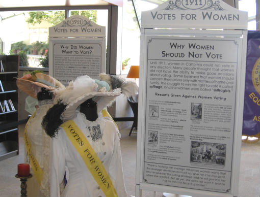 votes for women exhibit at san diego central library