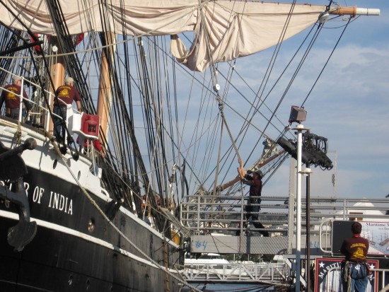 volunteer disengages ramp