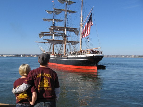 star of india pulls away from the dock