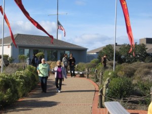 01 People near Visitor Center enjoy Cabrillo National Monument's centennial event.