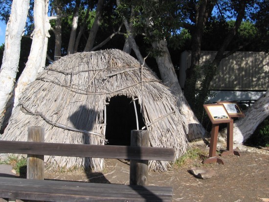 06 Recreation of Kumeyaay village at San Salvador build site.