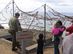 09 Visitors head down into Battery E bunker where a watch was kept during World War II.