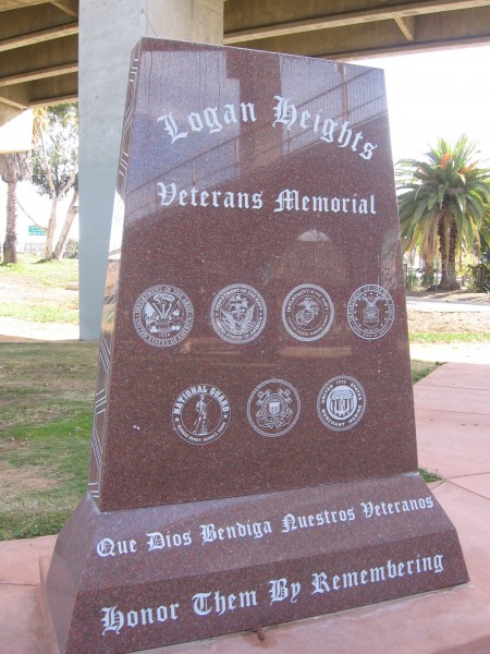 A monument to the sacrifices of Hispanic veterans.