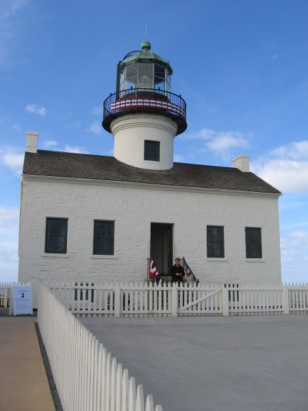 14 The front of the historic lighthouse and the large rainwater basin.