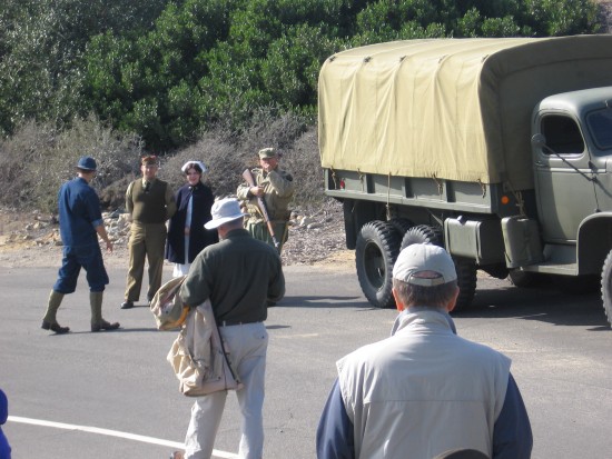 20 Walking down to Bayside Trail and folks who will talk about history.