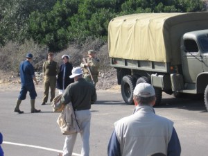 20 Walking down to Bayside Trail and folks who will talk about history.