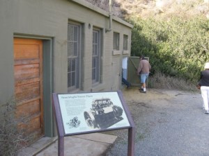 24 Further down the trail is the spotlight's generator building.