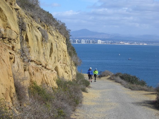 25 Rounding a corner of the sandstone cliff San Diego comes into view.
