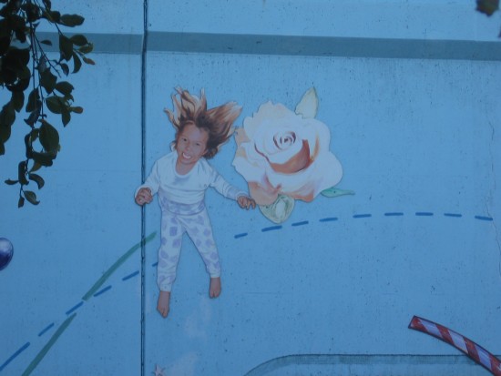 Little girl is a delightful image in public art.