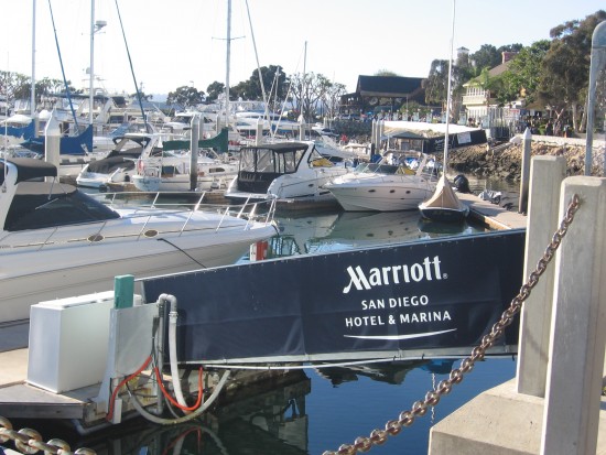 One of several ramps to the San Diego Marriott's marina.