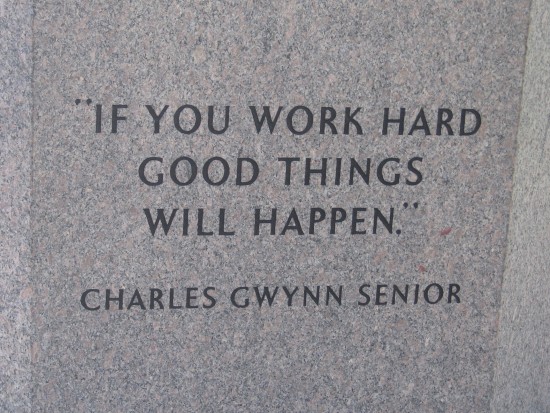 Inspirational words of Tony Gwynn's father.
