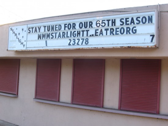 Starlight Bowl sign and the season that never came.