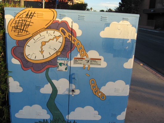 Surreal image transforms a Hillcrest sidewalk.