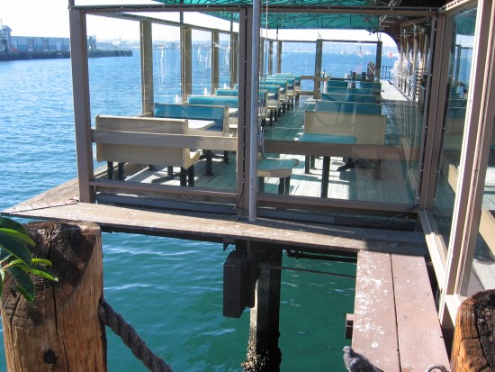 Anthony's Fishette is empty, closed on New Year's Day.