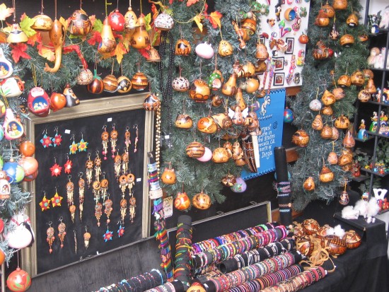 Hundreds of Mexican ornaments and trinkets.