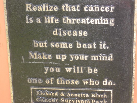 Realize that cancer is a life threatening disease but some beat it. Make up your mind you will be one of those who do.