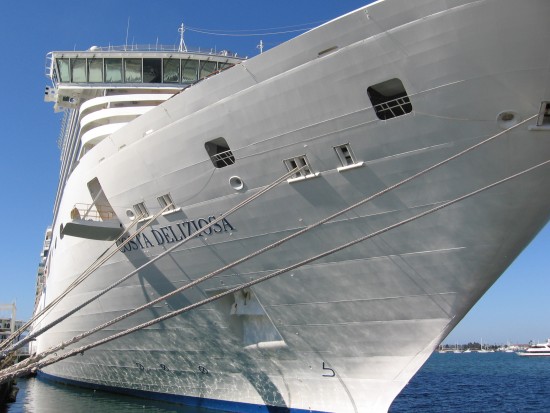 Costa Deliziosa docked in San Diego.