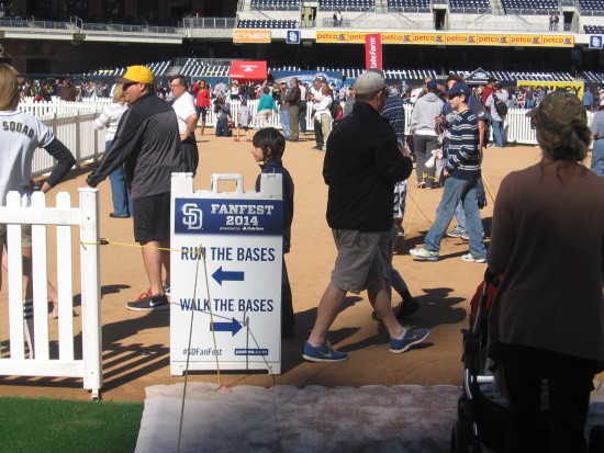 Padres fans could either walk or run the bases.