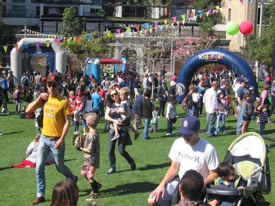 Padres Kidsfest featured lots of games and happy families.