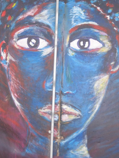 Fourth female face on Chicano Park pillar.