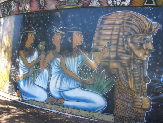 Fantastic images catch the eye of people passing on Park Boulevard.