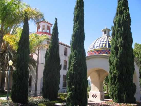 Trees, green grass, blue sky and a small corner of heaven.