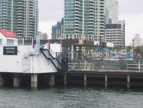 New pavilion being built behind the Bay Cafe.