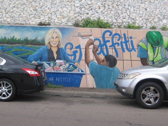 Eliminating graffiti is one important activity.