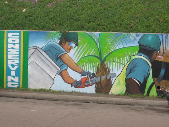 Urban Corps mural shows conservation efforts.