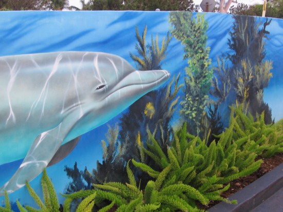 This dolphin was also seen next to the gas station.