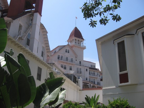 The immense hotel has all sort of angles and contours.
