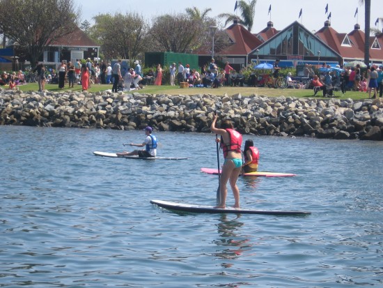 Paddleboarding just off the Coronado Ferry Landing.