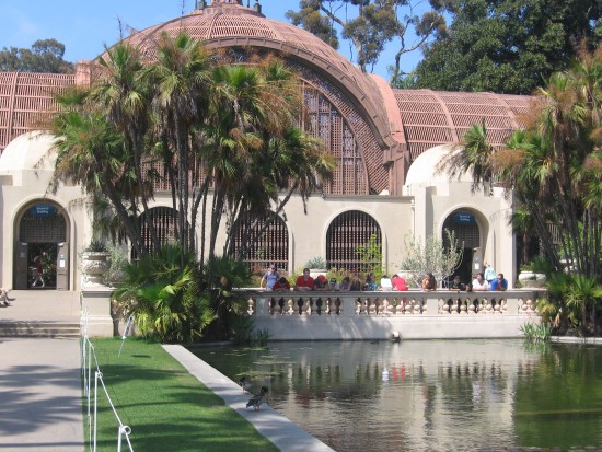 Botanical Building by reflecting pool in Balboa Park.