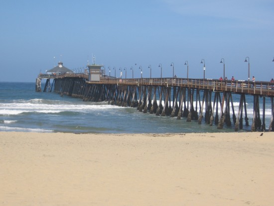 Imperial Beach pier beckons from the sand.