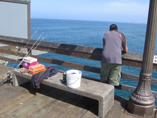 Gazing down at the blue Pacific on a nice day.