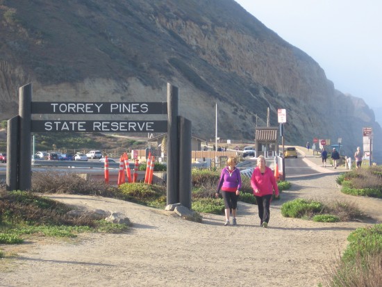 Sign at entrance to Torrey Pines State Reserve.