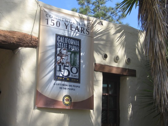 Banner commemorates 150 years of California State Parks.