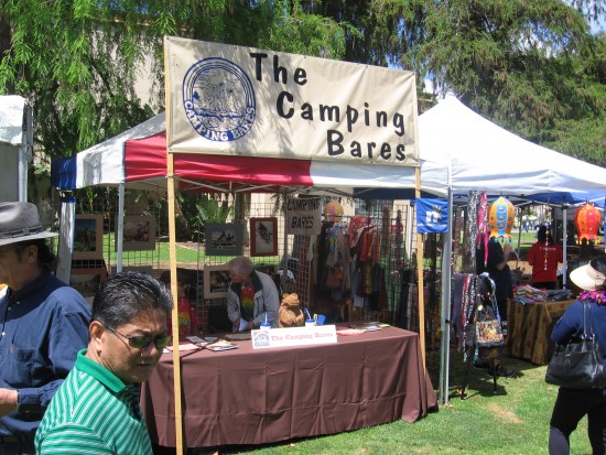 Booth in Balboa Park promotes camping nude.