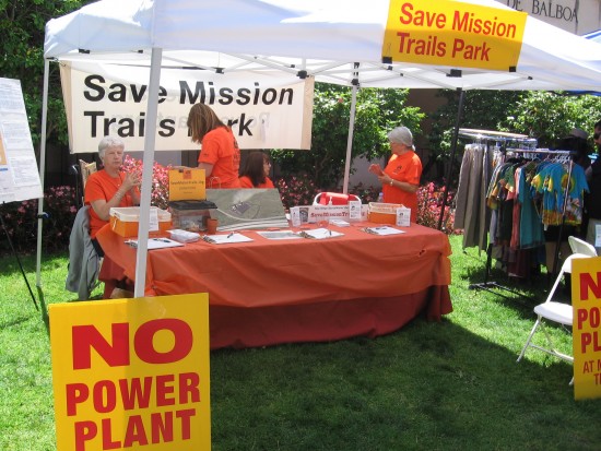Activists oppose new power plant at Mission Trails Park.